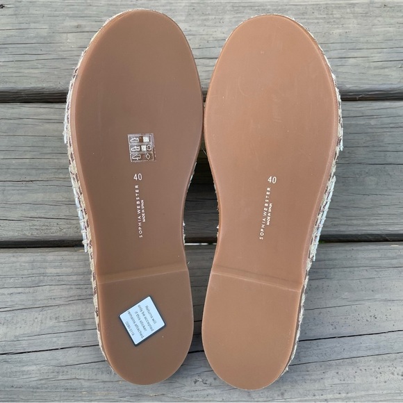 NWOB Sophia Webster Ines Multi Metallic Espadrilles Slides size 40 - Picture 13 of 13